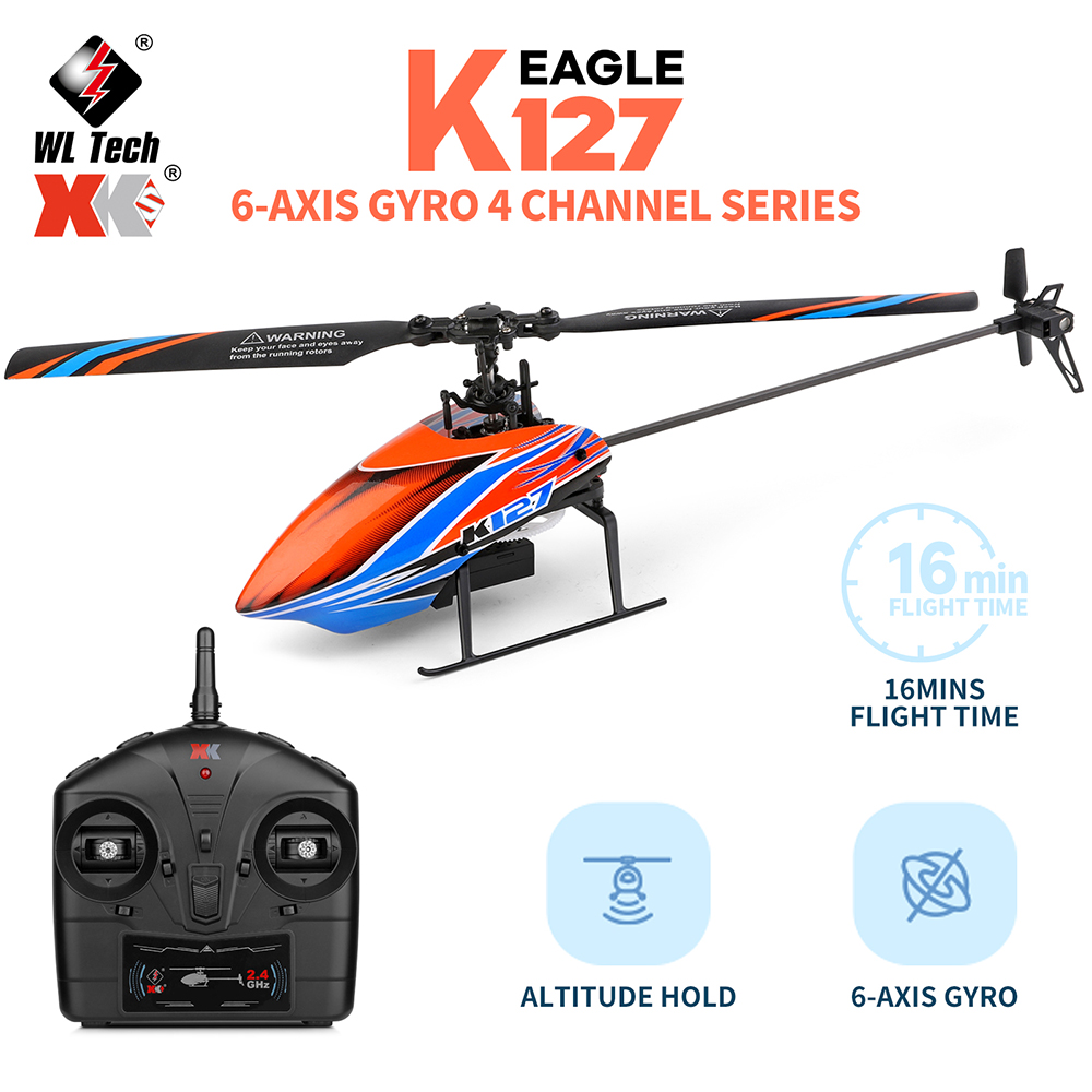 WLtoys XK K127 2.4G 4CH 6-Aixs - огляд і ціна Rc Helicopter Large